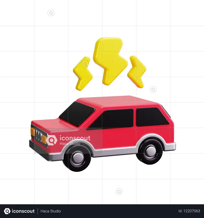 Elektroauto  3D Icon