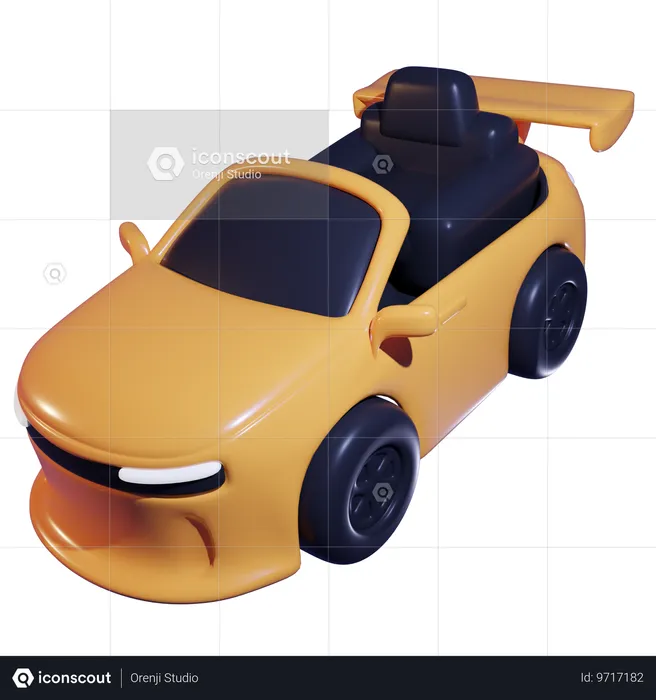 Elektroauto für kinder  3D Icon