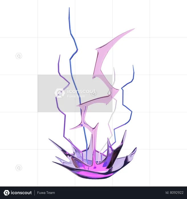 Elemento relâmpago  3D Icon