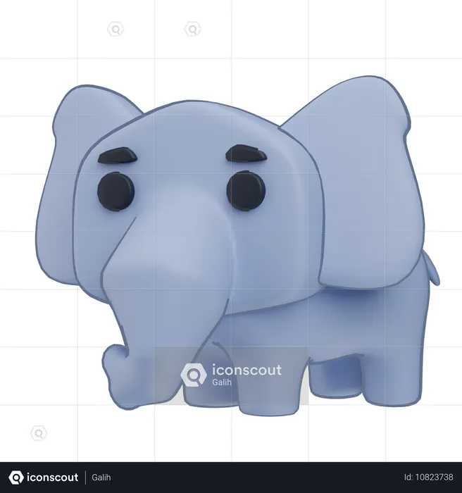 Éléphant  3D Icon