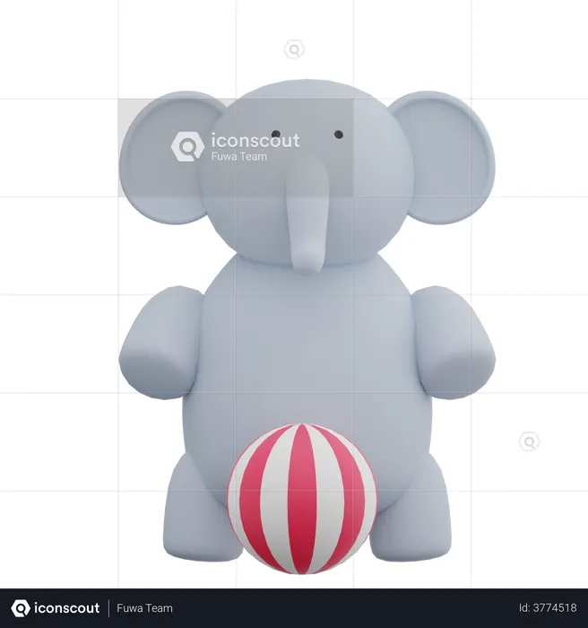Elephant  3D Illustration