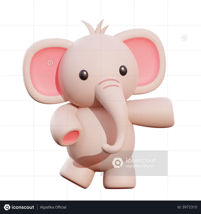 Elephant  3D Illustration
