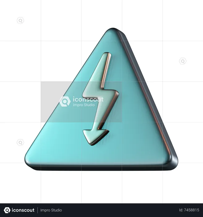 Eletricidade de alta tensão  3D Icon