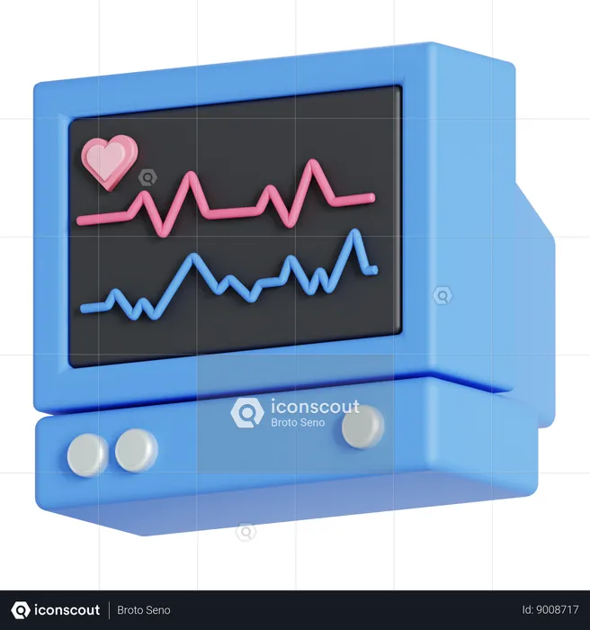 Eletrocardiograma  3D Icon