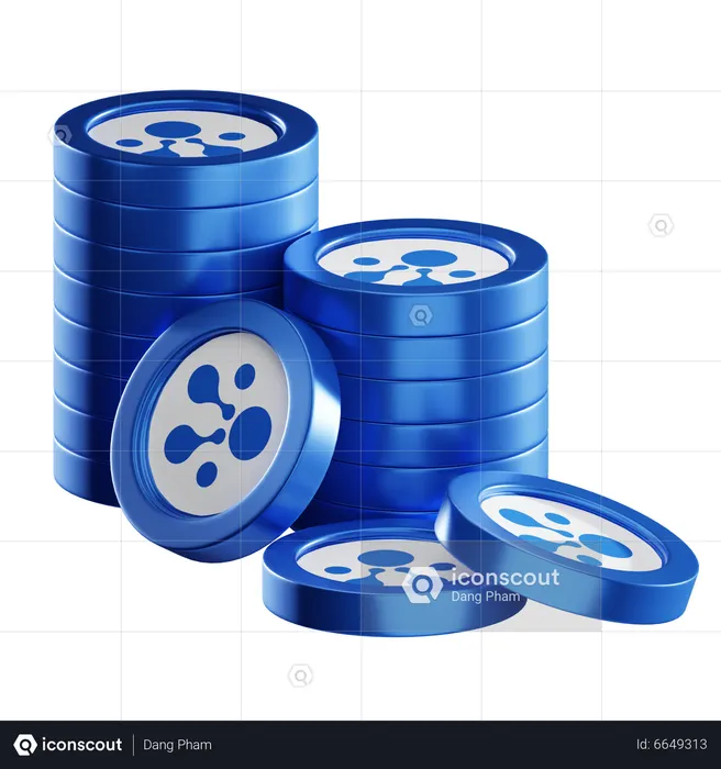 Elf Coin Stacks  3D Icon