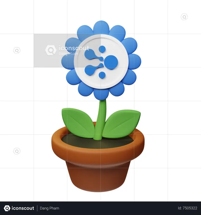 Elf Crypto Plant Pot  3D Icon