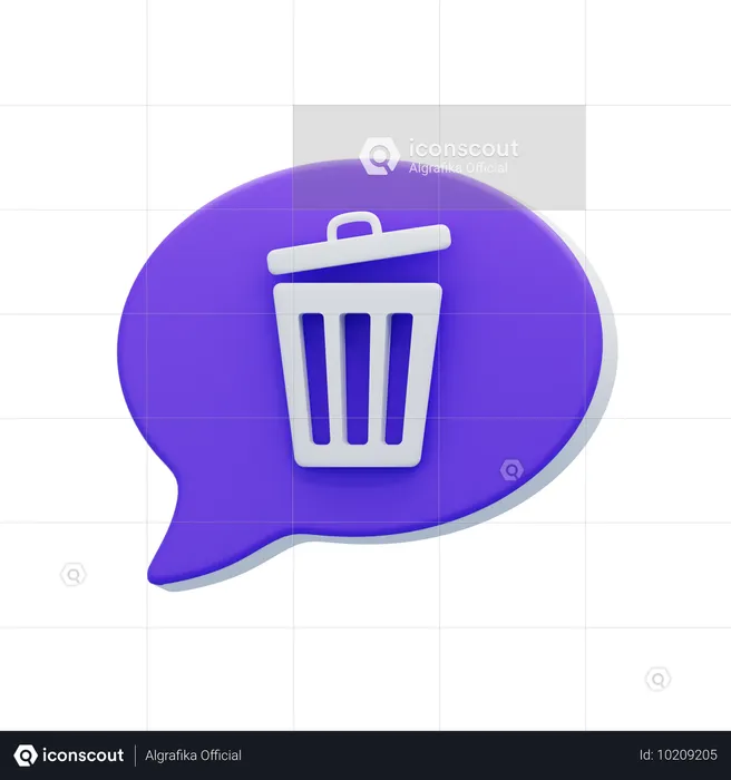 Eliminar burbuja de chat  3D Icon