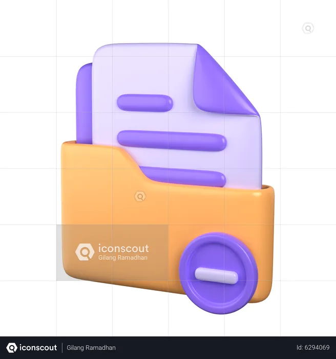 Eliminar carpeta  3D Icon