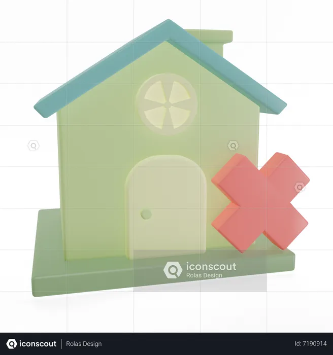 Eliminar casa  3D Icon