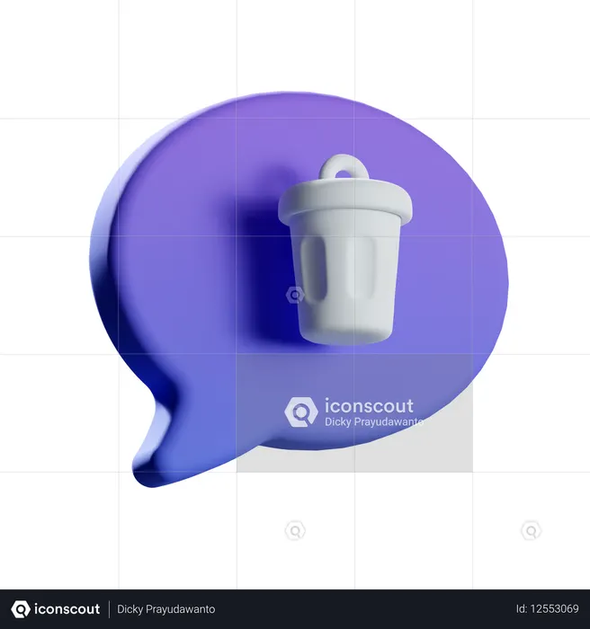 Eliminar chat  3D Icon