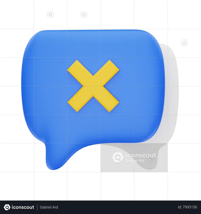 Eliminar chat  3D Icon