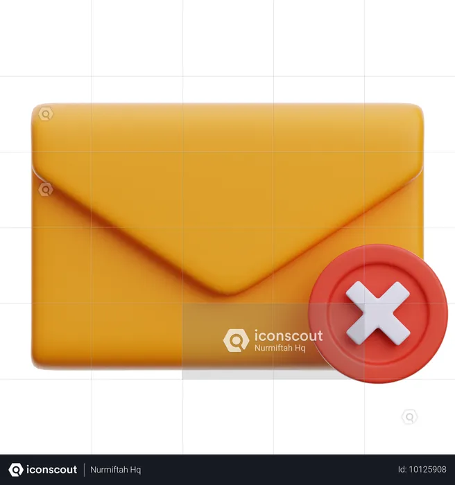 Eliminar correo electrónico  3D Icon