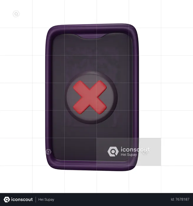 Borrar telefono  3D Icon