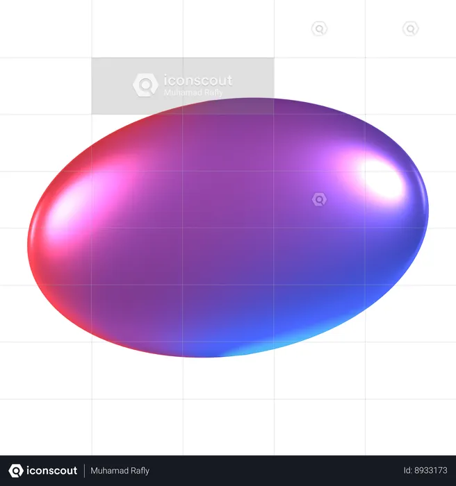 Ellipse  3D Icon