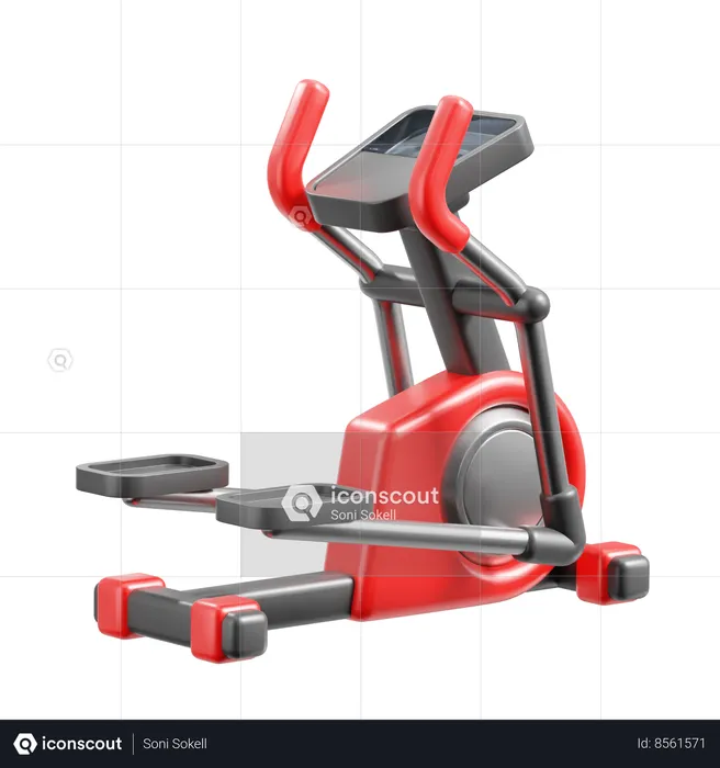 Elliptical Machine  3D Icon