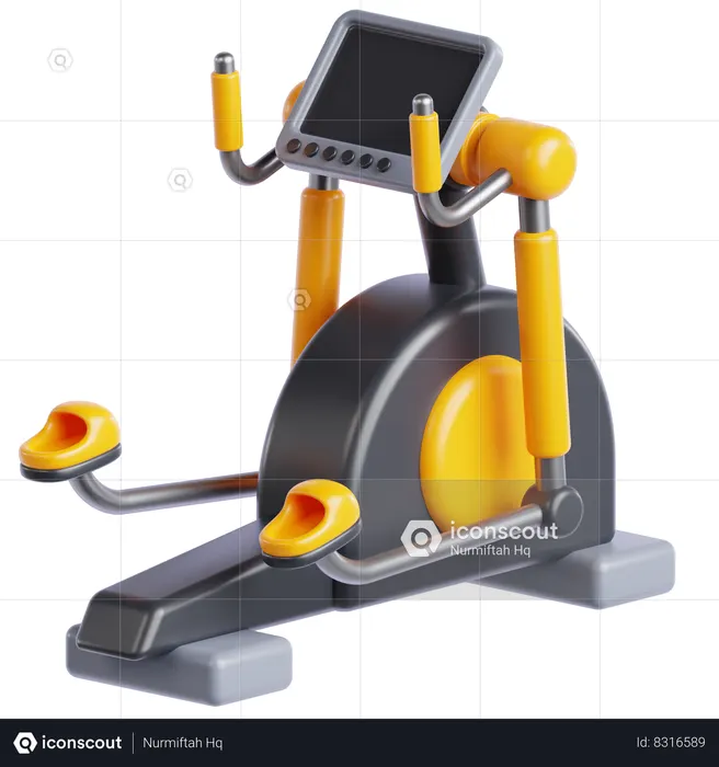 Elliptical Machine  3D Icon
