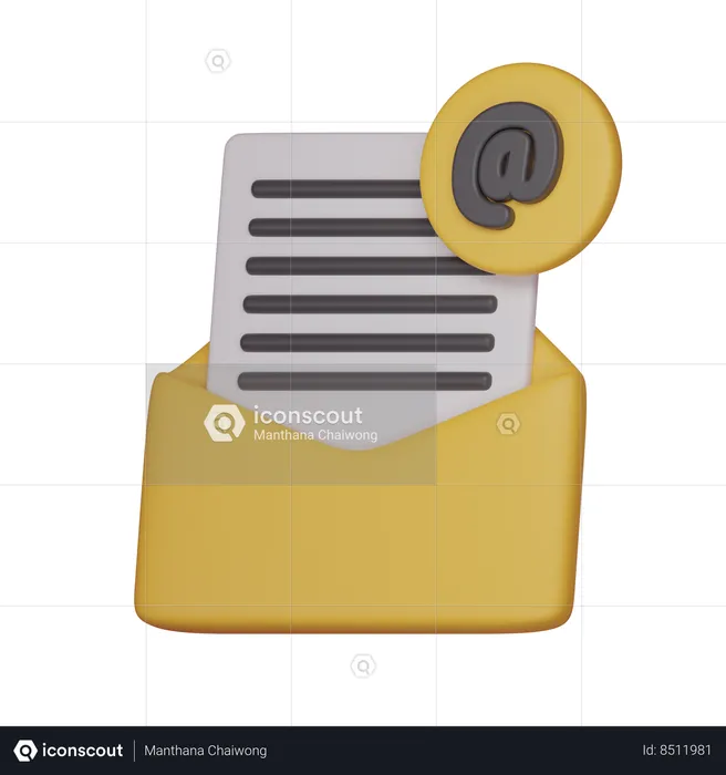 Email ADDRESS  3D Icon