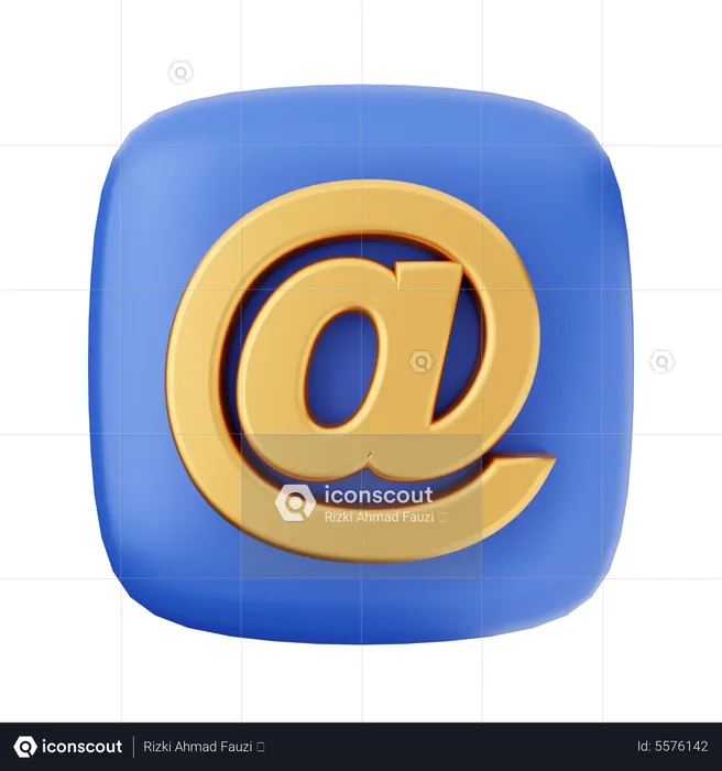 Email Address Symbol  3D Icon