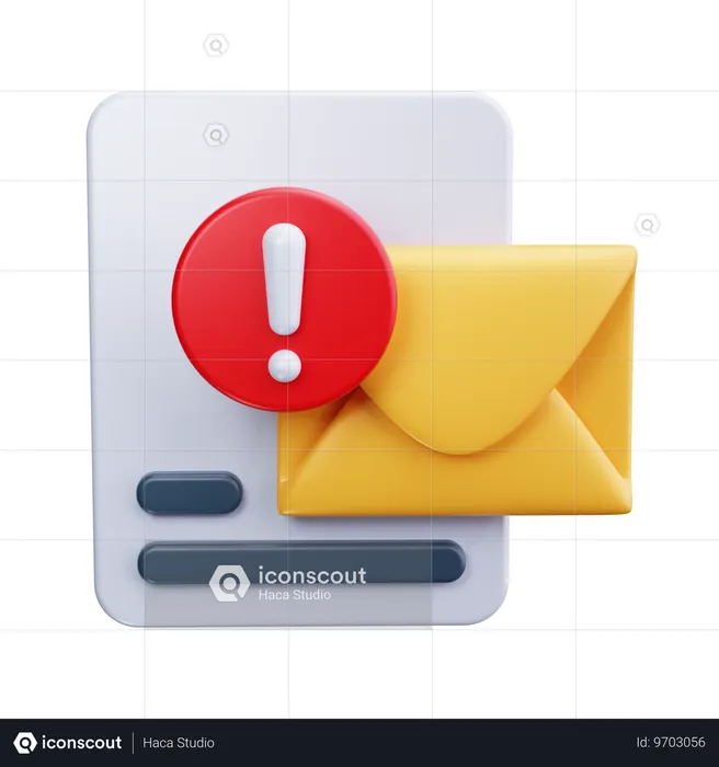 Email Alert  3D Icon