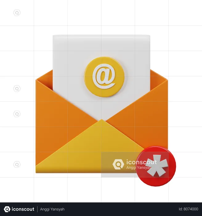 Email Alert  3D Icon