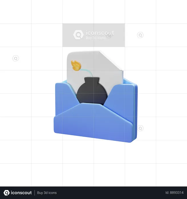 Bomba de e-mail  3D Icon