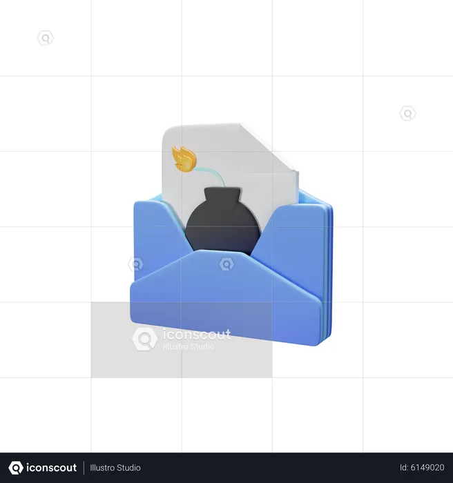 Bomba de e-mail  3D Icon