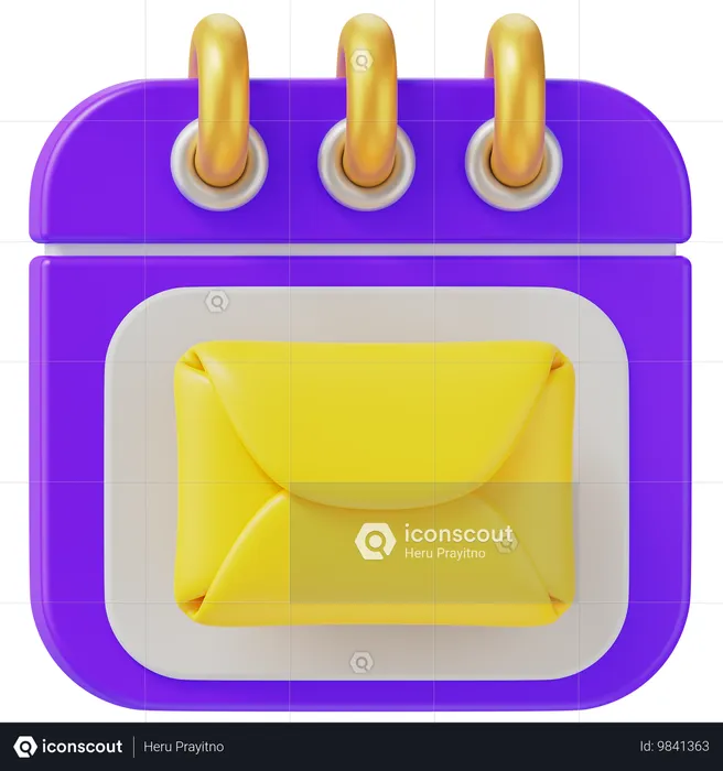 Calendário de e-mail  3D Icon