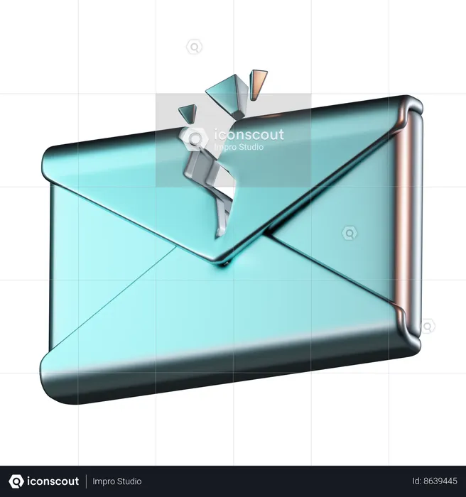 Email cassé  3D Icon