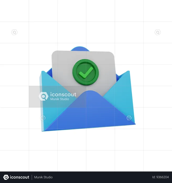 Email Check  3D Icon