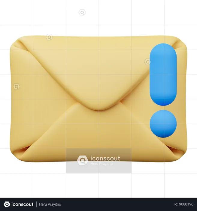 E-mail de alerta  3D Icon