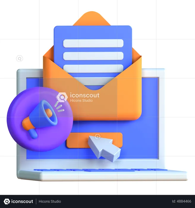 Email Direct Marketing  3D Icon