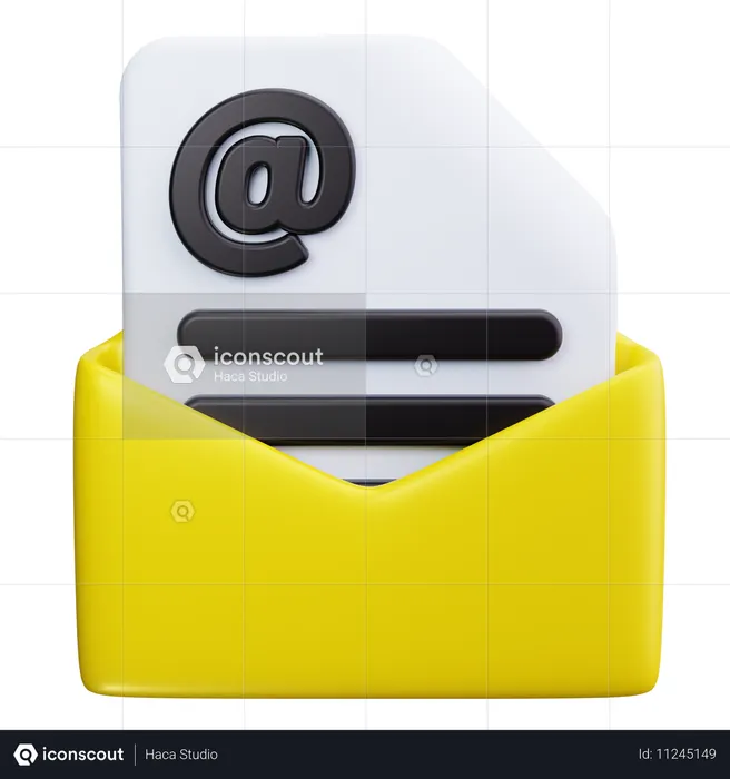 이메일 문서  3D Icon