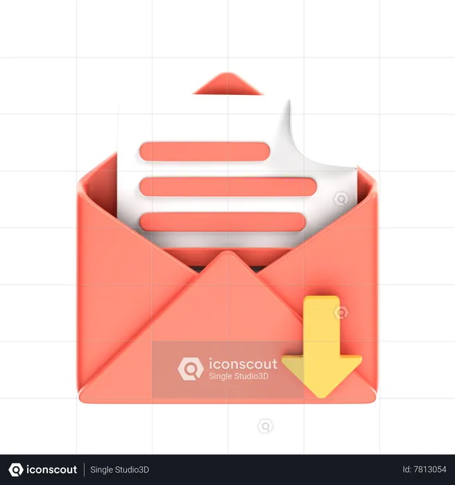 Email Download  3D Icon