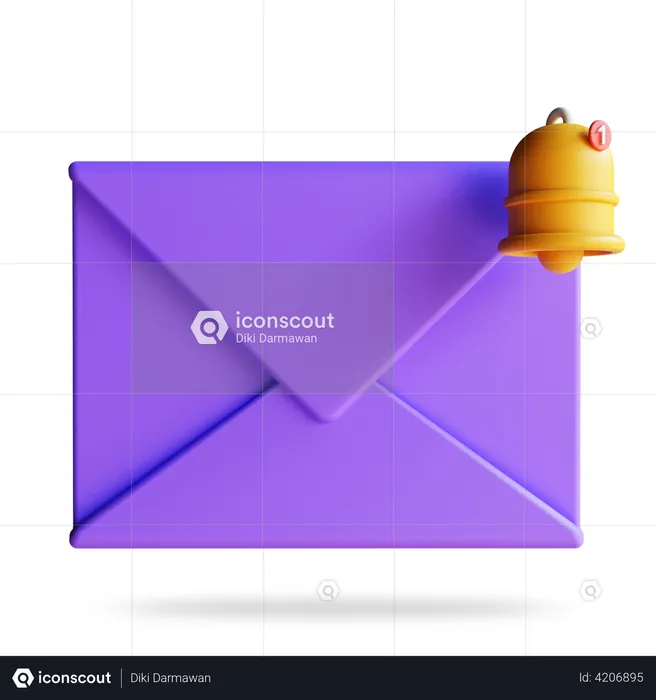 E-mail entrant  3D Illustration