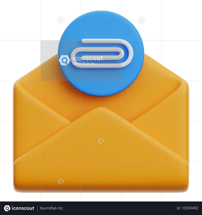 Email File Attachment  3D Icon