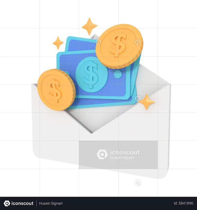 Correio financeiro  3D Icon