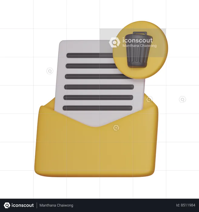 Lixo de e-mail  3D Icon