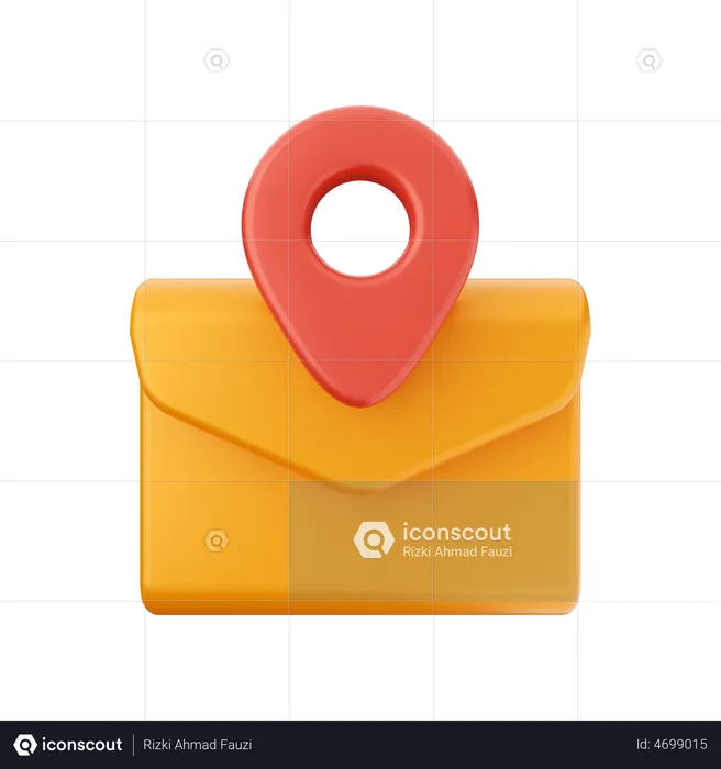 Email Location  3D Illustration