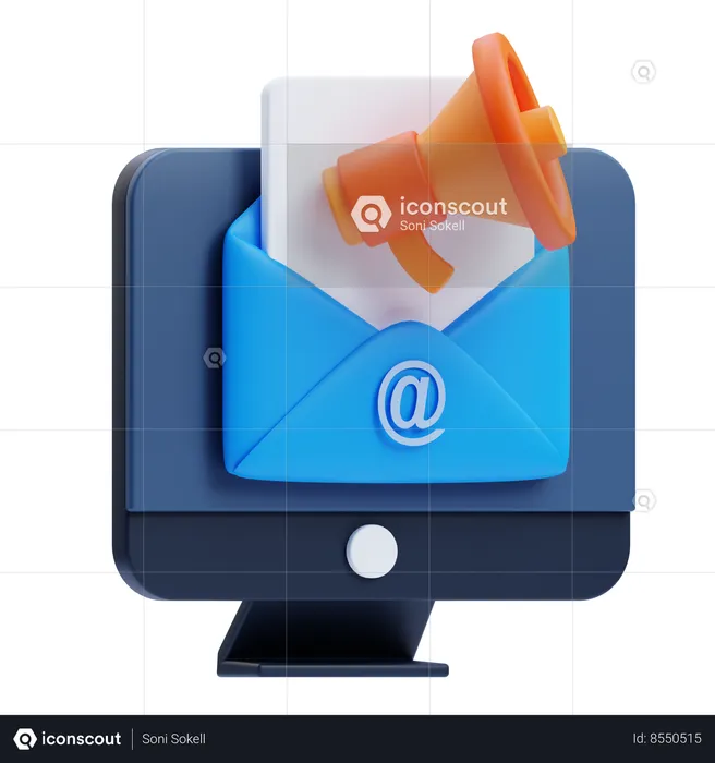 Publicité par e-mail  3D Icon