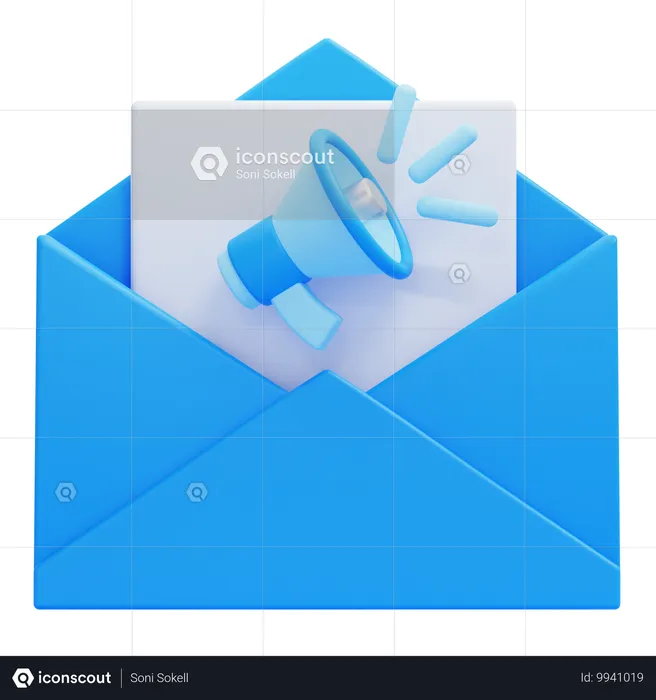 Marketing de email  3D Icon