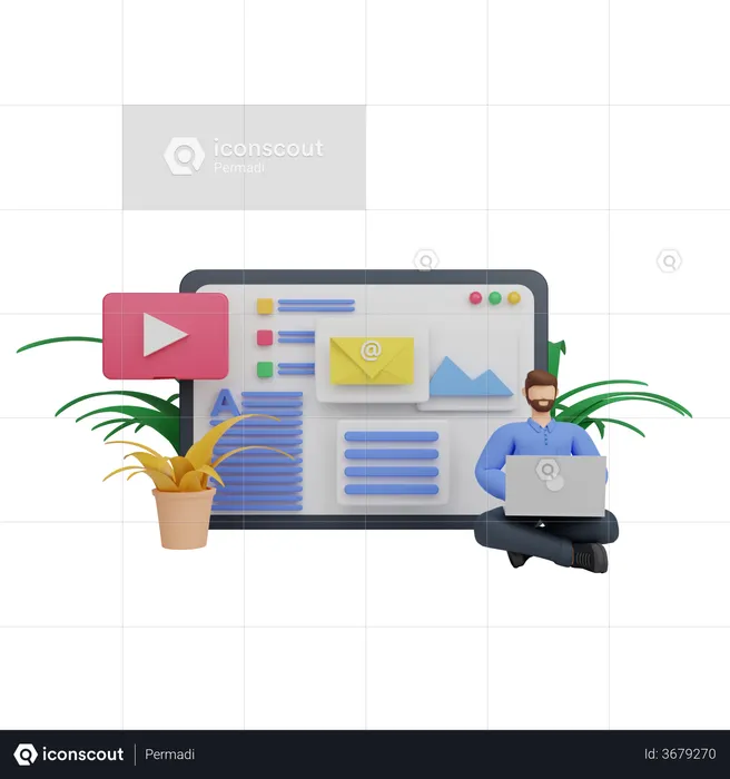 Email marketing  3D Illustration
