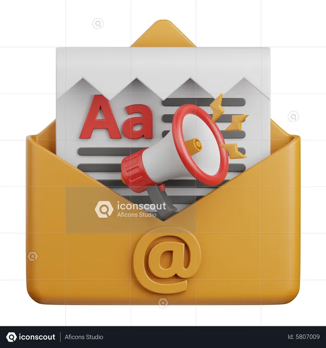 Publicité par e-mail  3D Icon