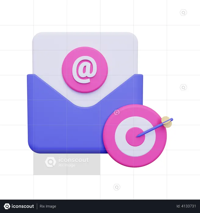 Email Marketing Goal  3D Illustration