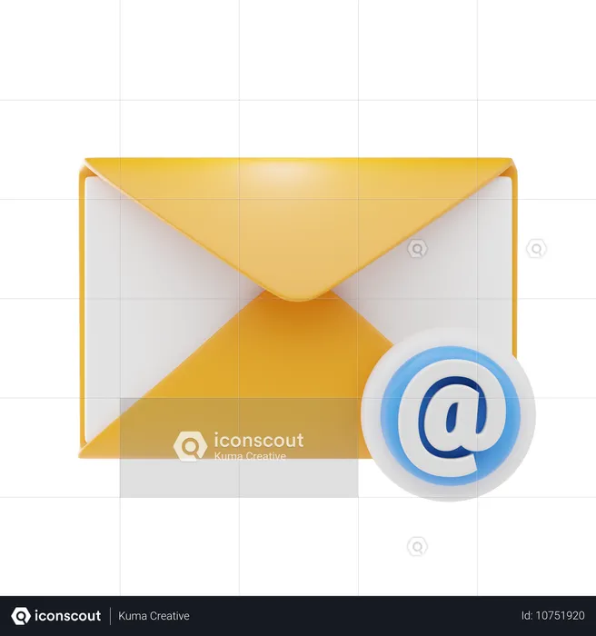 Email Mention  3D Icon