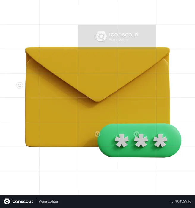 Mot de passe de l'email  3D Icon