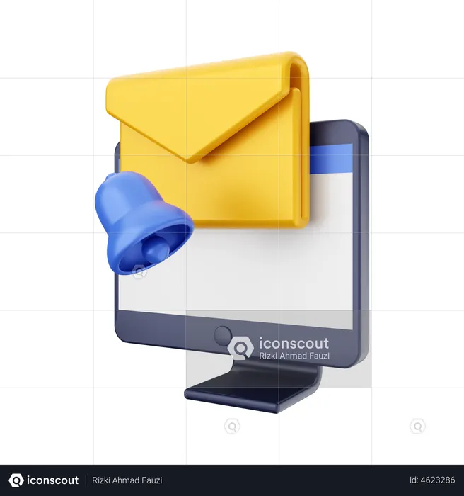 Email Notification  3D Illustration