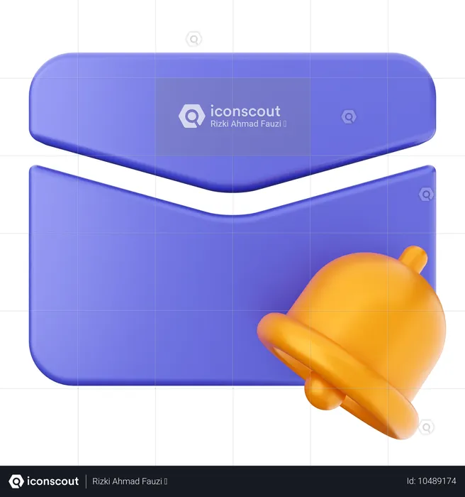 Email Notification Bell  3D Icon