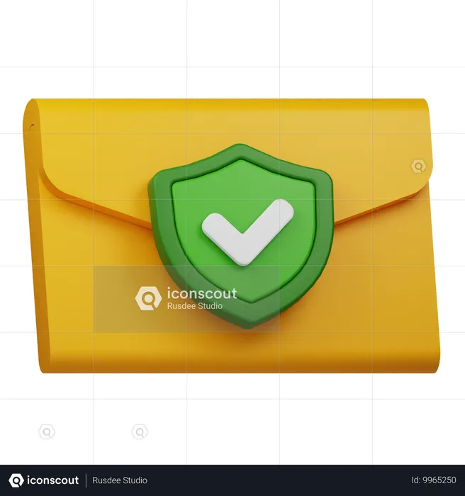 Email Protection  3D Icon