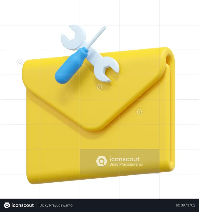 Email repair  3D Icon