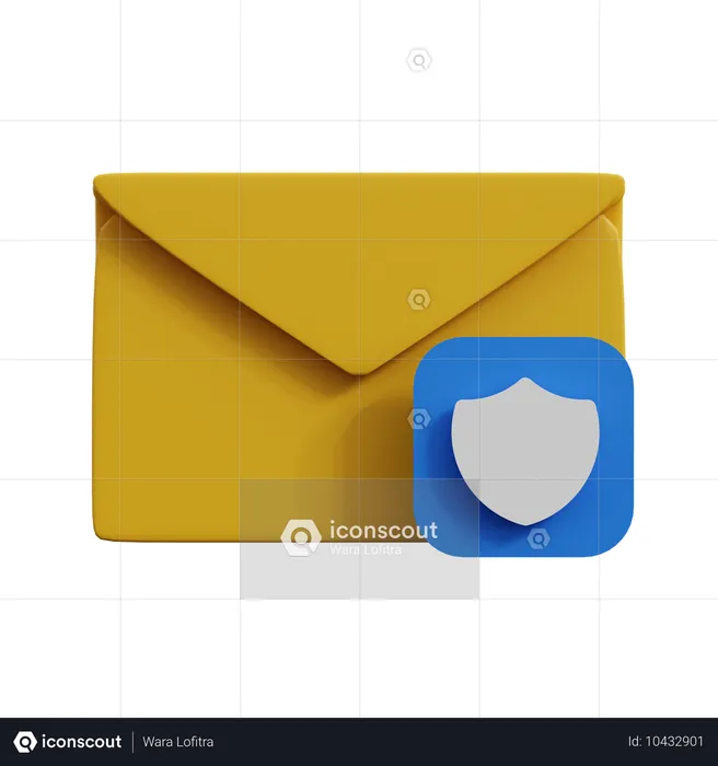 電子メールセキュリティ  3D Icon